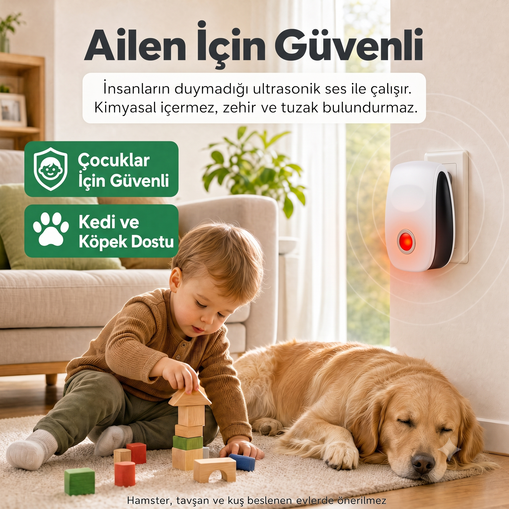 Soni Kalkan™ Ultrasonik Fare ve Haşere Kovucu