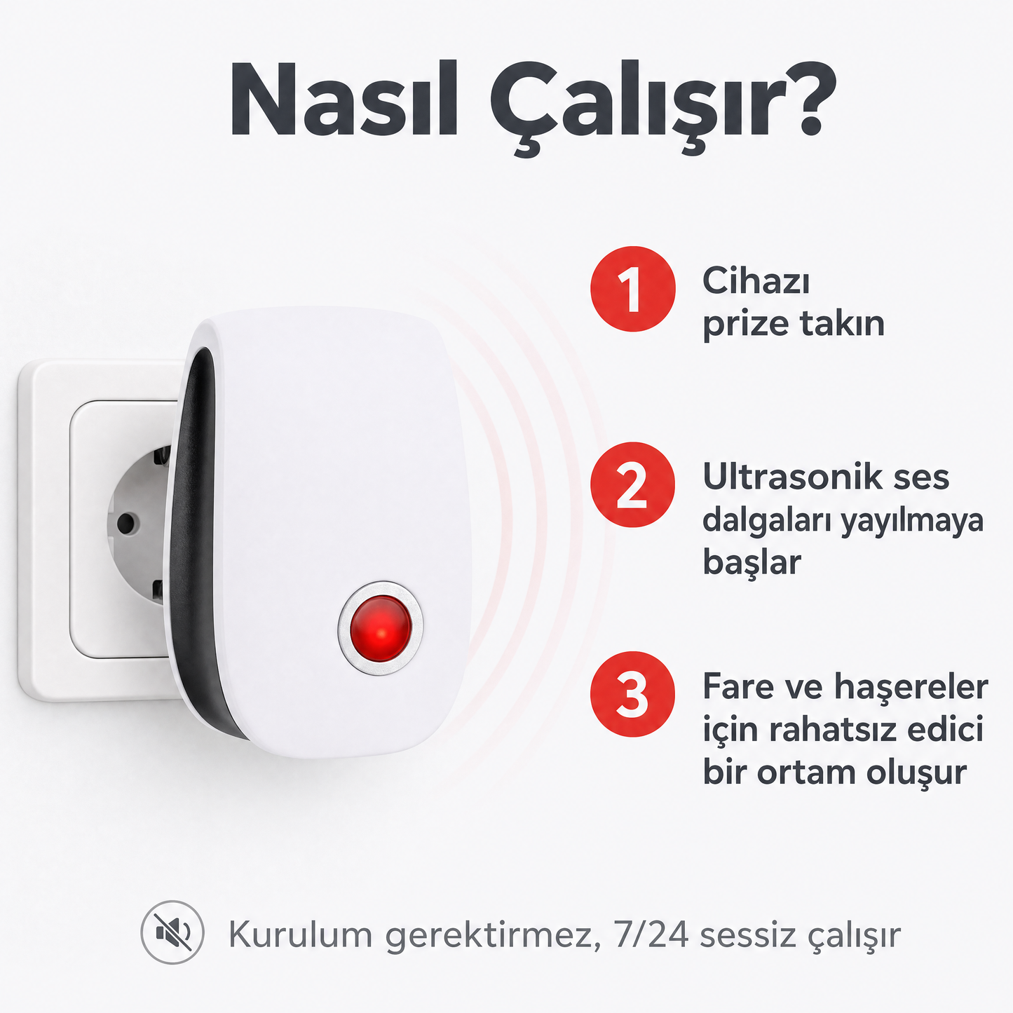 Soni Kalkan™ Ultrasonik Fare ve Haşere Kovucu