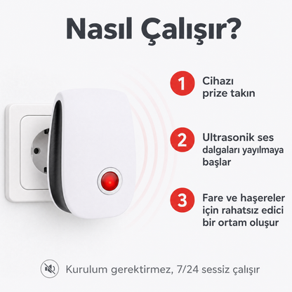 Soni Kalkan™ Ultrasonik Fare ve Haşere Kovucu
